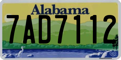 AL license plate 7AD7112