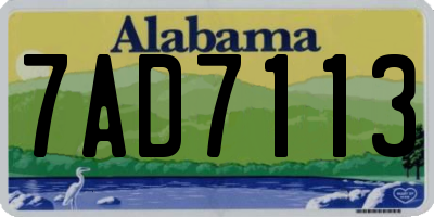 AL license plate 7AD7113