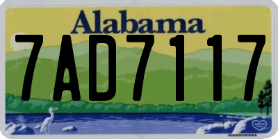 AL license plate 7AD7117