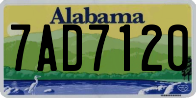 AL license plate 7AD7120