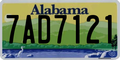 AL license plate 7AD7121