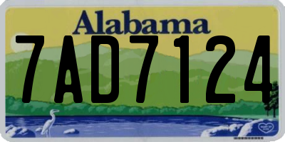 AL license plate 7AD7124