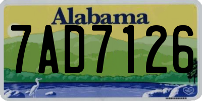 AL license plate 7AD7126