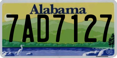 AL license plate 7AD7127