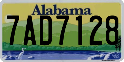 AL license plate 7AD7128