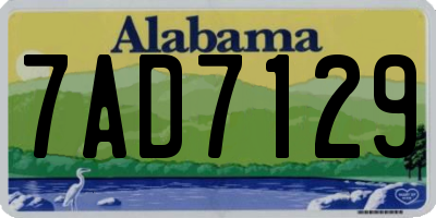 AL license plate 7AD7129