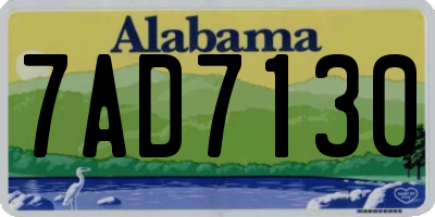 AL license plate 7AD7130