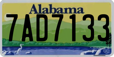 AL license plate 7AD7133