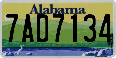 AL license plate 7AD7134