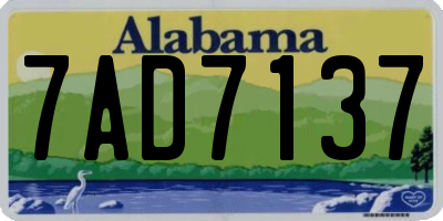 AL license plate 7AD7137
