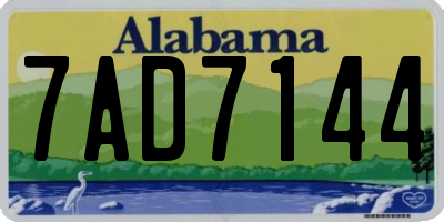 AL license plate 7AD7144
