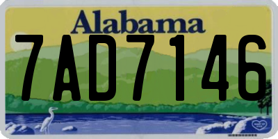 AL license plate 7AD7146