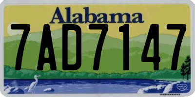 AL license plate 7AD7147
