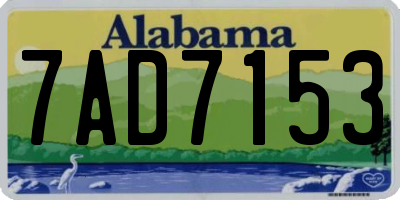 AL license plate 7AD7153