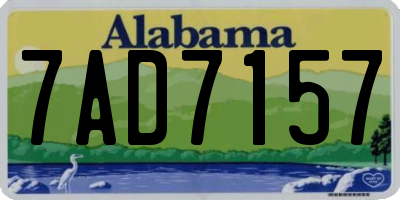 AL license plate 7AD7157
