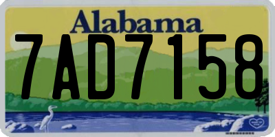 AL license plate 7AD7158