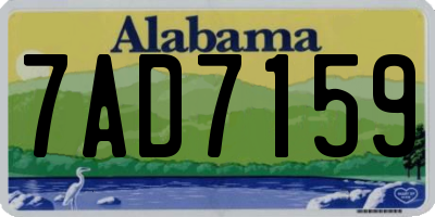 AL license plate 7AD7159