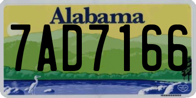AL license plate 7AD7166