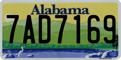 AL license plate 7AD7169