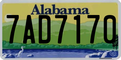 AL license plate 7AD7170