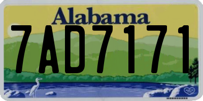AL license plate 7AD7171