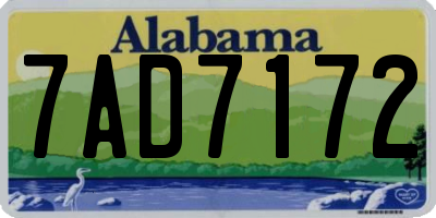 AL license plate 7AD7172
