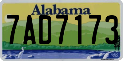 AL license plate 7AD7173