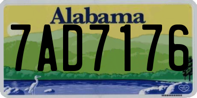 AL license plate 7AD7176