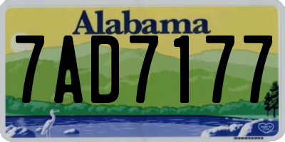 AL license plate 7AD7177