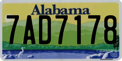 AL license plate 7AD7178