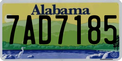 AL license plate 7AD7185