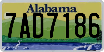 AL license plate 7AD7186
