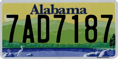 AL license plate 7AD7187