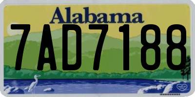 AL license plate 7AD7188