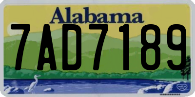 AL license plate 7AD7189