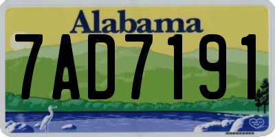 AL license plate 7AD7191