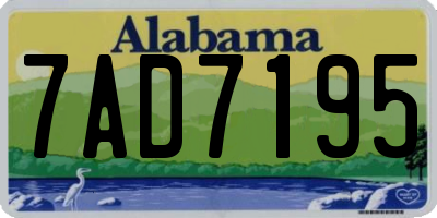 AL license plate 7AD7195