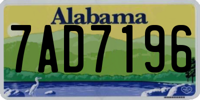 AL license plate 7AD7196