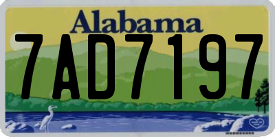 AL license plate 7AD7197