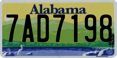 AL license plate 7AD7198