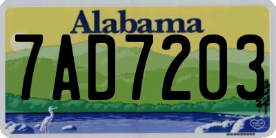 AL license plate 7AD7203