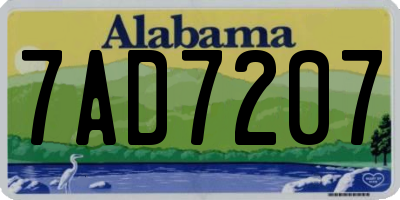 AL license plate 7AD7207