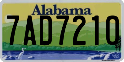AL license plate 7AD7210