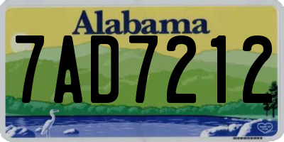 AL license plate 7AD7212