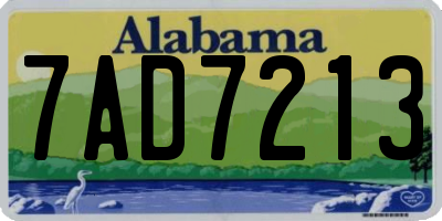 AL license plate 7AD7213