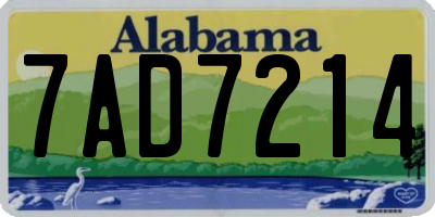 AL license plate 7AD7214