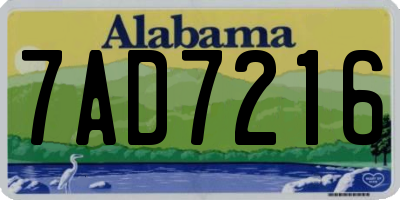 AL license plate 7AD7216
