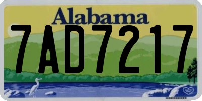 AL license plate 7AD7217
