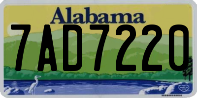 AL license plate 7AD7220