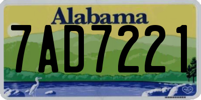 AL license plate 7AD7221